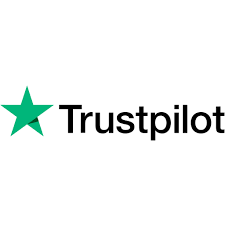 Trustpilot logo featuring a green star and the word 'Trustpilot' in black text.